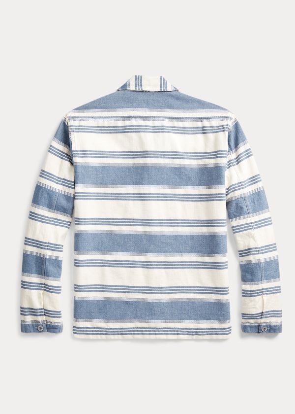 Men's Ralph Lauren Striped Overshirt | 560823DTJ